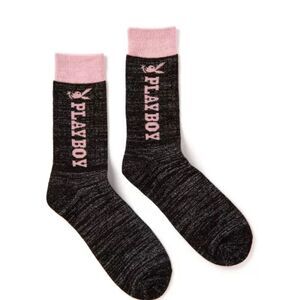 PLAYBOY Bunny Logo Glitter Crew Socks